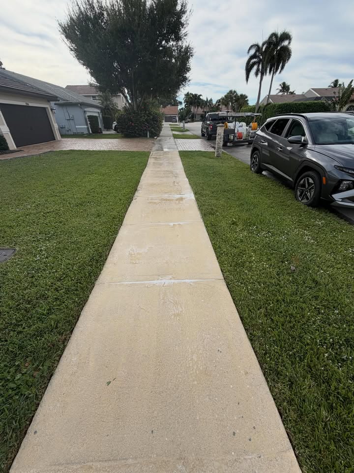 Sidewalk after cleaning